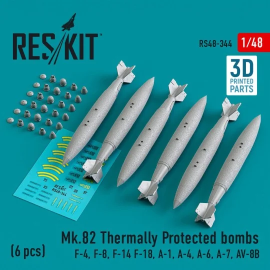 Mk.82 thermally protected bombs (6 pcs) (F-4, F-8, F-14 F-18, A-1, ...