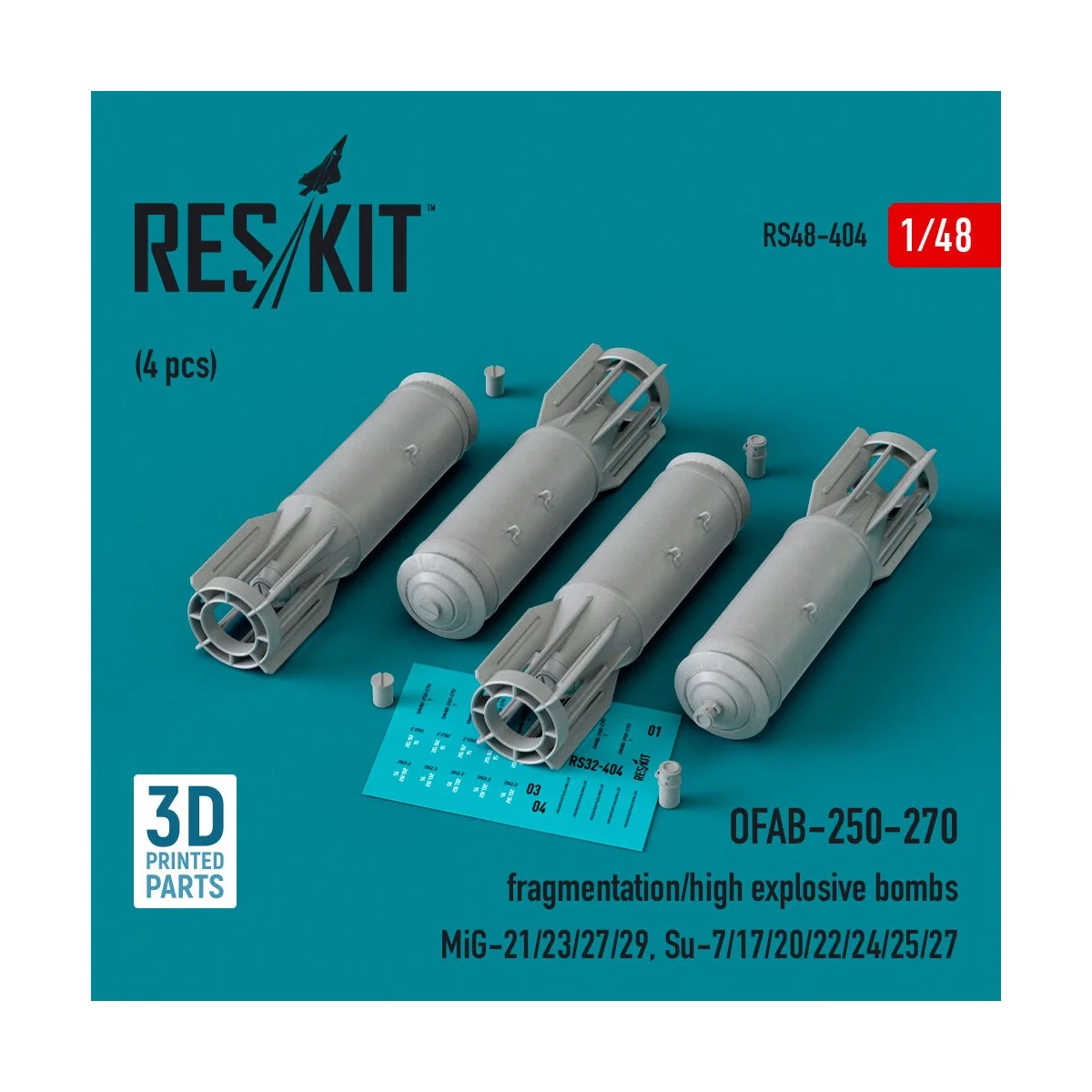 OFAB-250-270 fragmentation/high explosive bombs (4 pcs) (MiG-21/23/...
