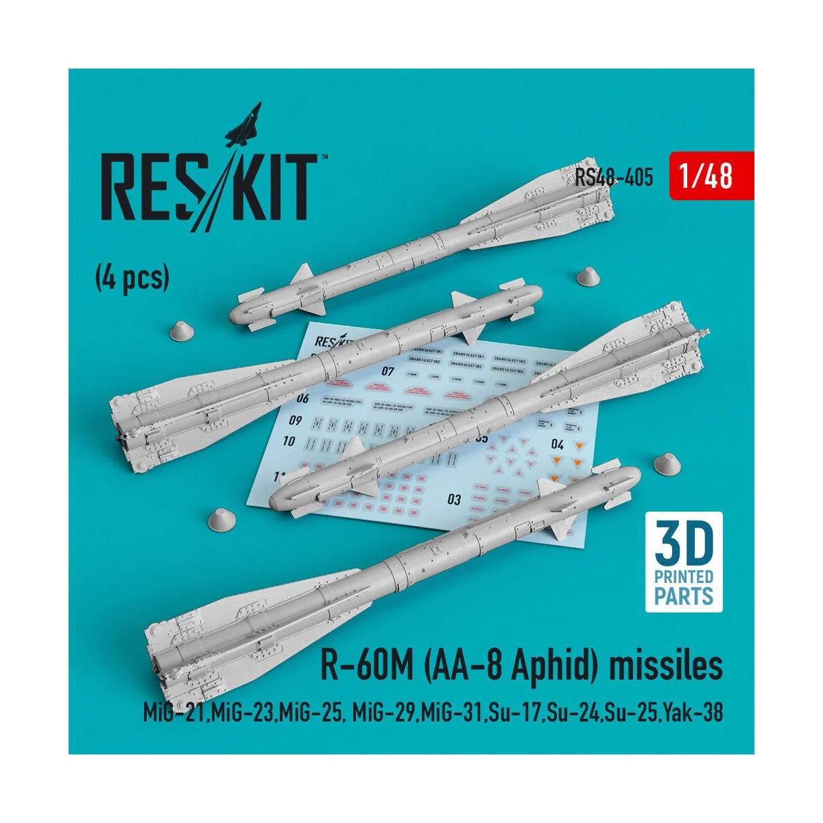 R-60? (AA-8 Aphid) missiles (4 pcs) (MiG-21, MiG-23, MiG-25, MiG-29...