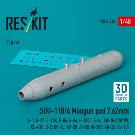 SUU-11B/A Minigun pod 7, 62mm (1 pcs) (A-1, A-37, B-26K, F-84, F-86...