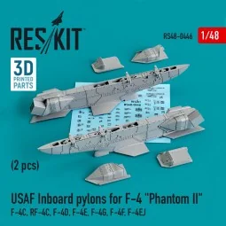 USAF Inboard pylons for F-4 Phantom II (2 pcs) (F-4?, RF-4?, F-4D, ...