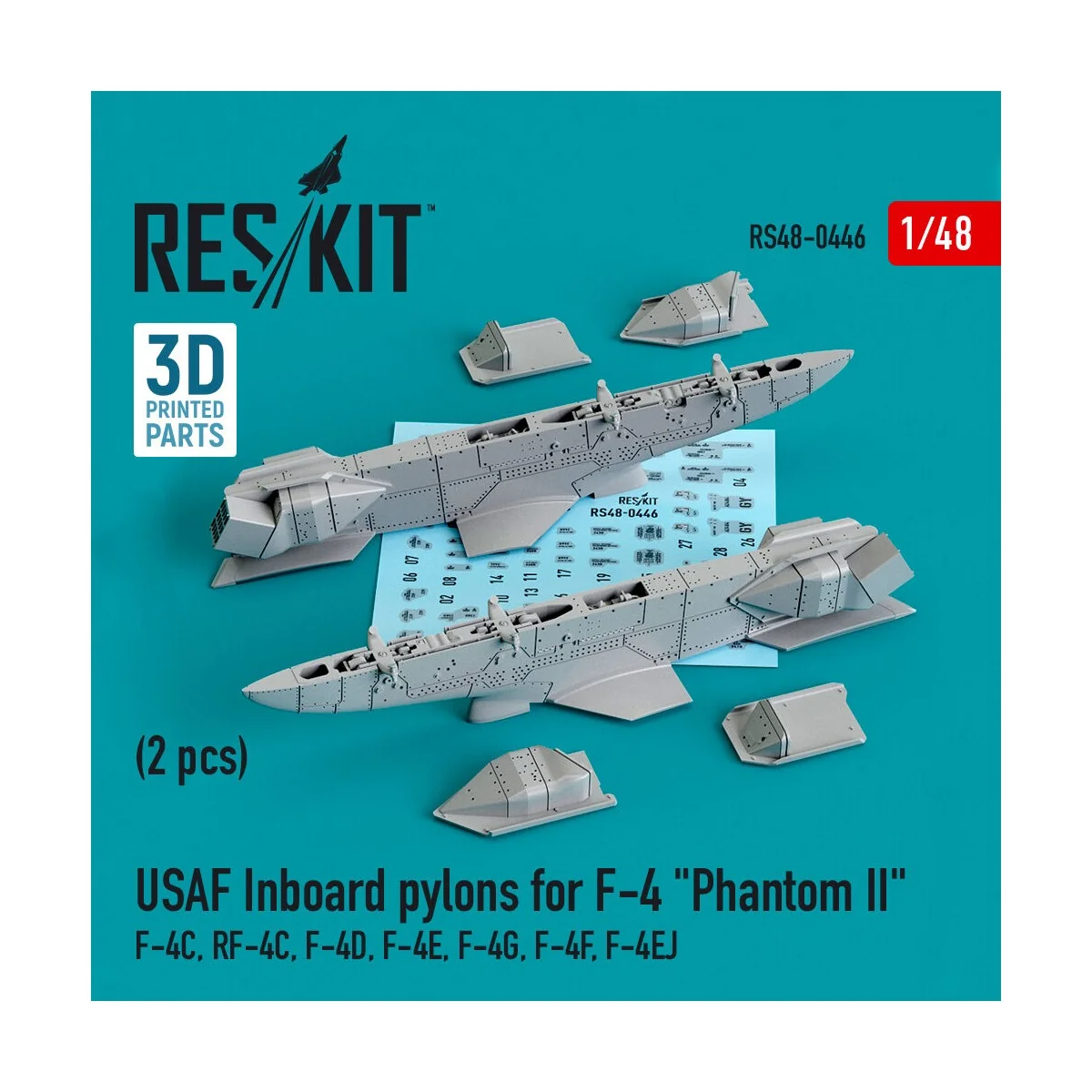 USAF Inboard pylons for F-4 Phantom II (2 pcs) (F-4?, RF-4?, F-4D, ...