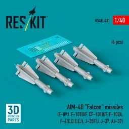 AIM-4D Falcon missiles (4 pcs) (F-89J, F-101B/F, CF-101B/F, F-102A,... 2
