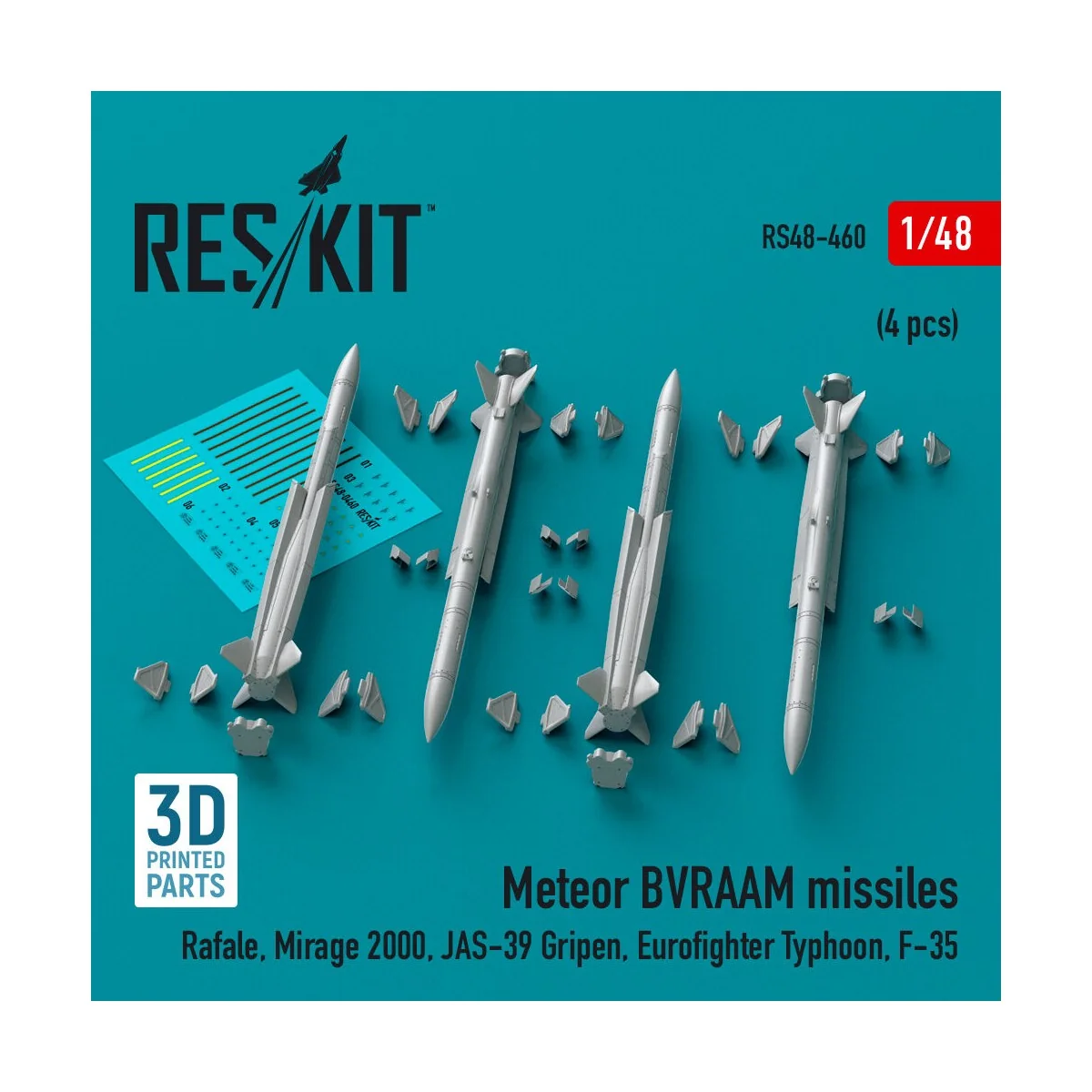Meteor BVRAAM missiles (4 pcs) (Rafale, Mirage 2000, JAS-39 Gripen,...
