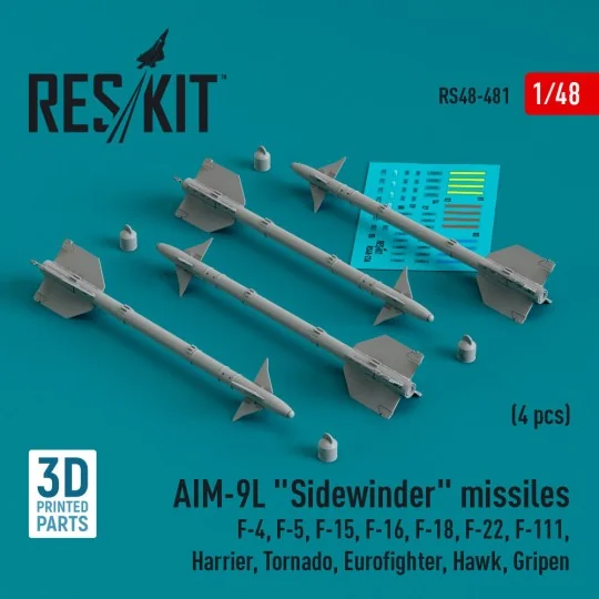 AIM-9L Sidewinder missiles (4 pcs) (F-4, F-5, F-15, F-16, F-18, F-2...