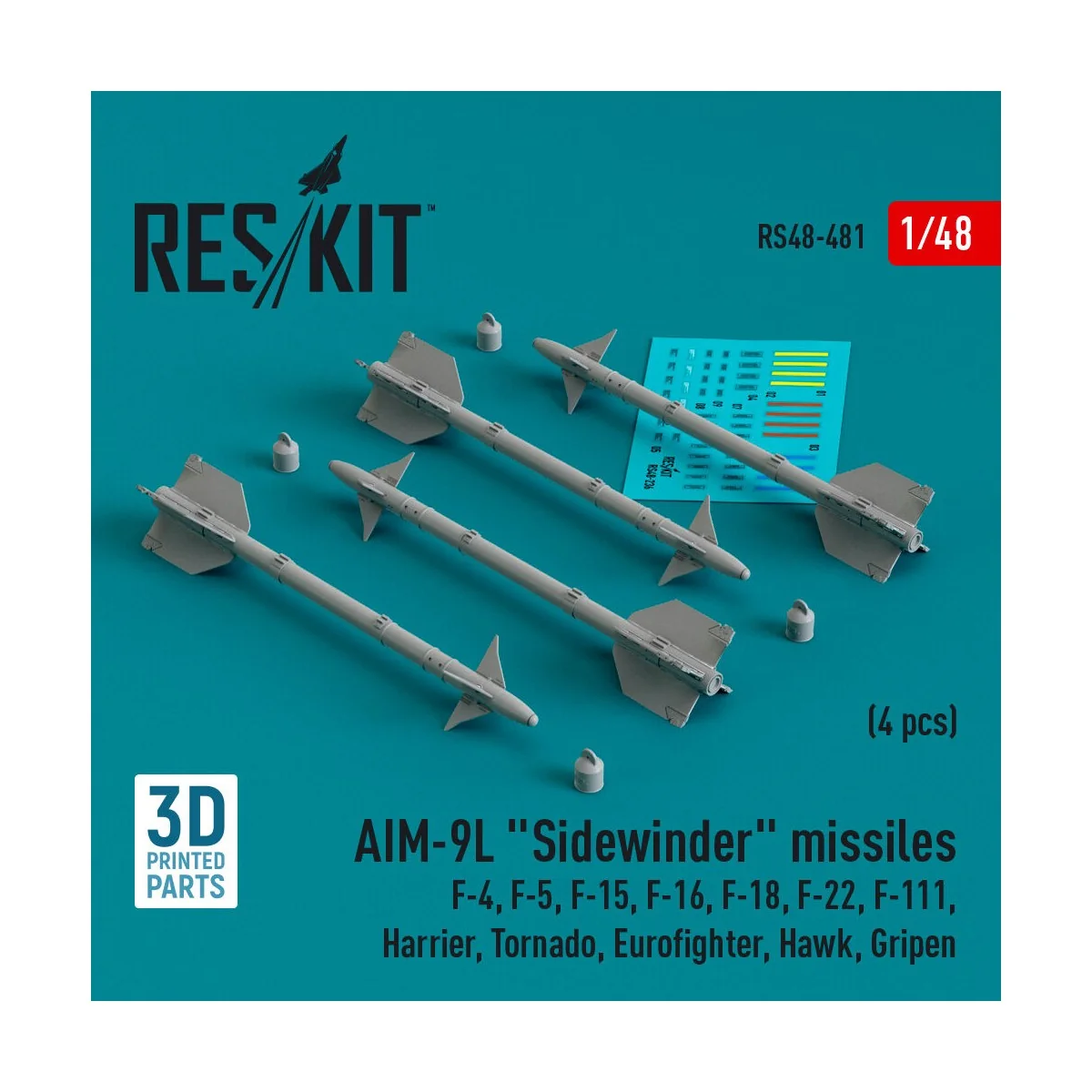 AIM-9L Sidewinder missiles (4 pcs) (F-4, F-5, F-15, F-16, F-18, F-2...