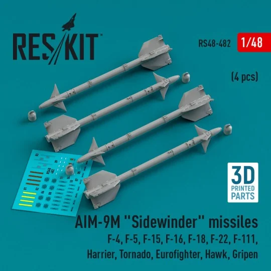 AIM-9M Sidewinder missiles (4 pcs) (F-4, F-5, F-15, F-16, F-18, F-2...