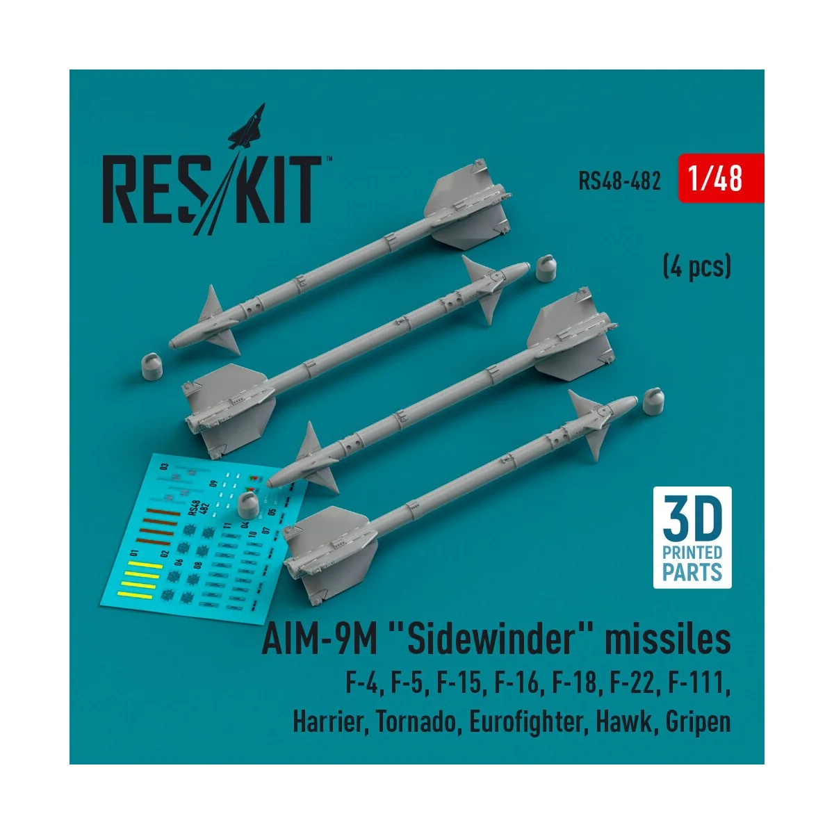 AIM-9M Sidewinder missiles (4 pcs) (F-4, F-5, F-15, F-16, F-18, F-2...