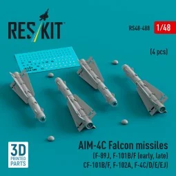 AIM-4C Falcon missiles (F-89J, F-101B/F (early, late), CF-101B/F, F...