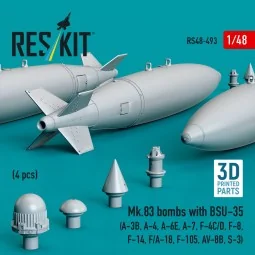 Mk.83 bombs with BSU-35 (4 pcs) (A-3B, A-4, A-6E, A-7, F-4C/D, F-8,...