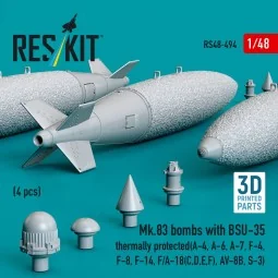 Mk.83 bombs with BSU-35 thermally protected (4 pcs) (A-4, A-6, A-7,...