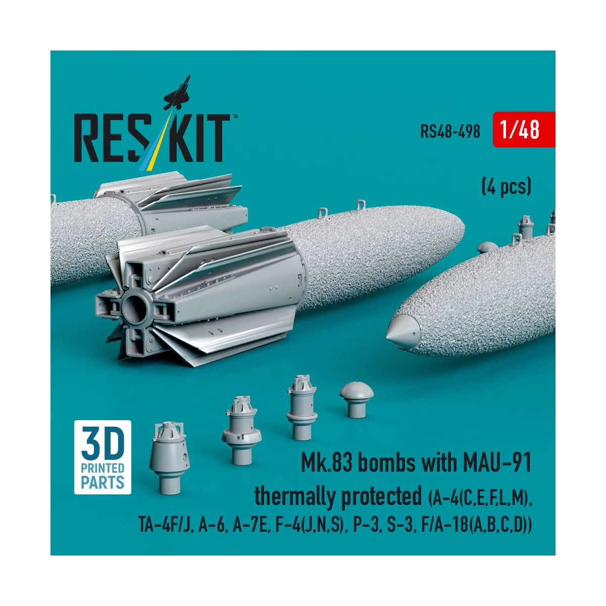 Mk.83 bombs with MAU-91 thermally protected (4 pcs) (A-4(C, E, F, L...