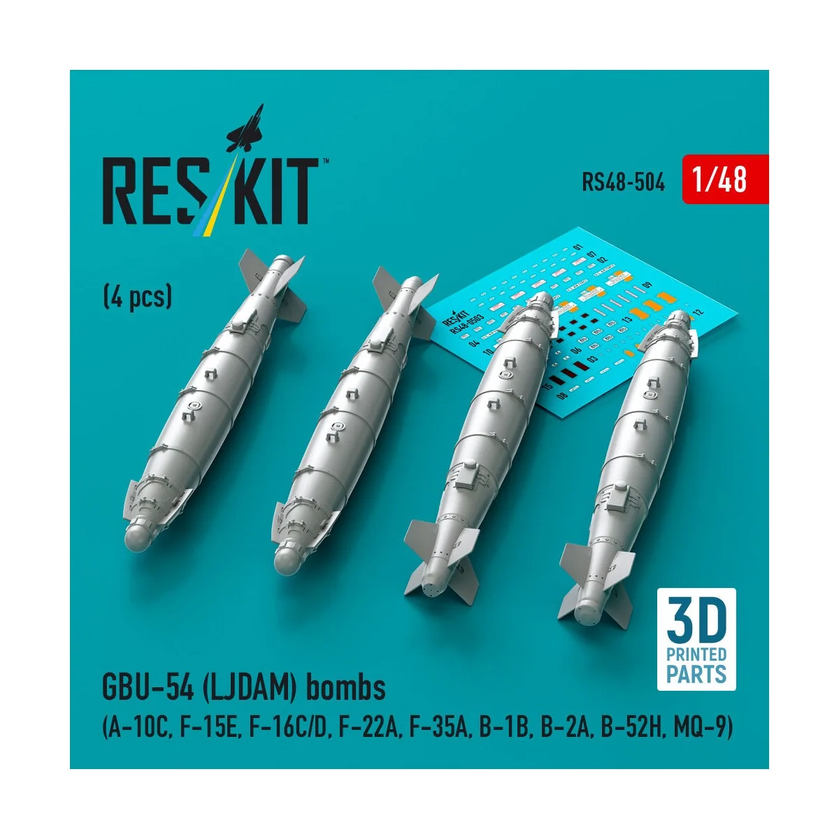 GBU-54 (LJDAM) bombs (4 pcs) (A-10C, F-15E, F-16C/D, F-22A, F-35A, ...