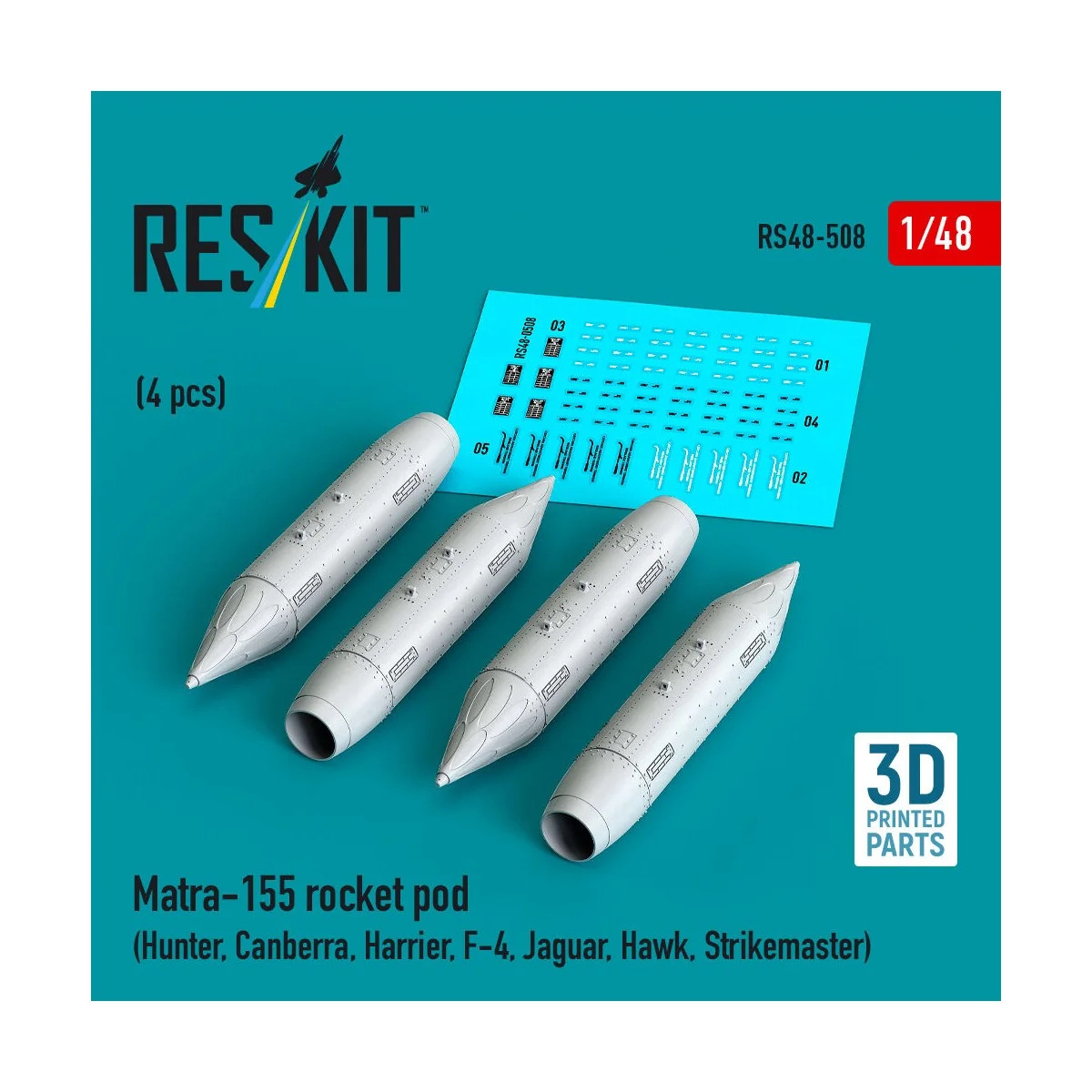 Matra-155 rocket pod (4 pcs) (Hunter, Canberra, Harrier, F-4, Jagua...