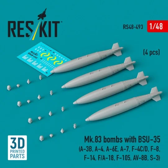 Mk.83 bombs with BSU-35 (4 pcs) (A-3B, A-4, A-6E, A-7, F-4C/D, F-8,...