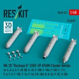 Mk 20 Rockeye II (CBU-59 APAM) Cluster bombs (A-4, A-6, A-7, AV-8B,...