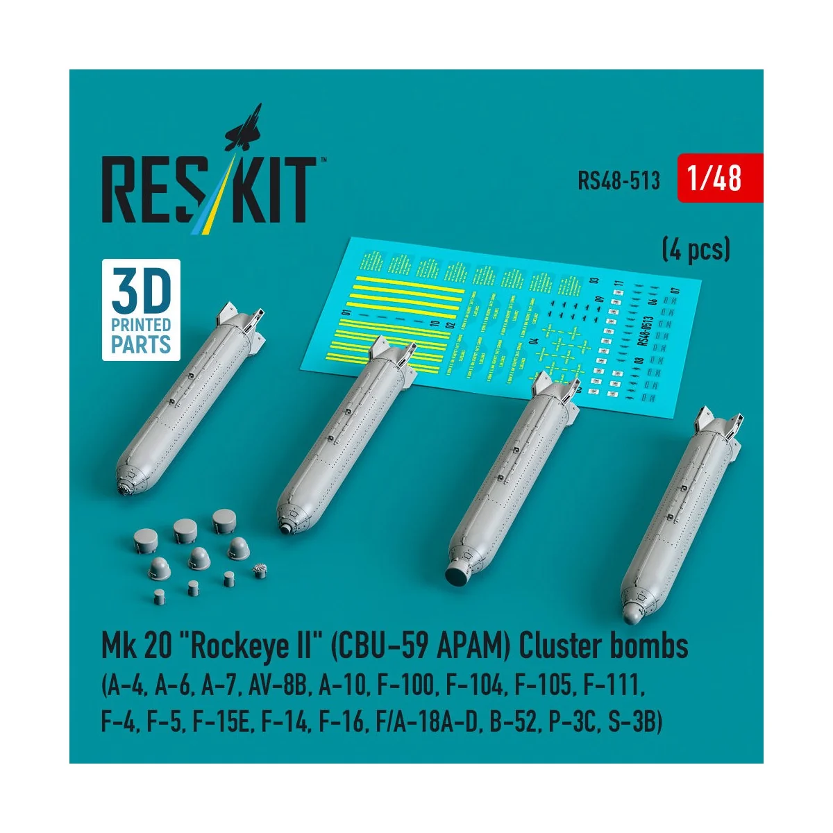 Mk 20 Rockeye II (CBU-59 APAM) Cluster bombs (A-4, A-6, A-7, AV-8B,...