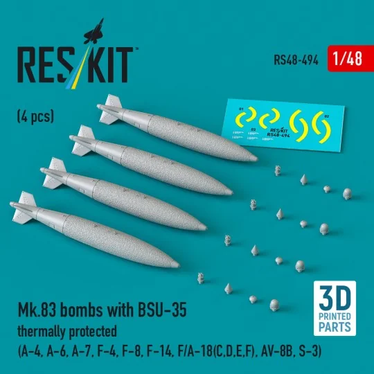 Mk.83 bombs with BSU-35 thermally protected (4 pcs) (A-4, A-6, A-7,...