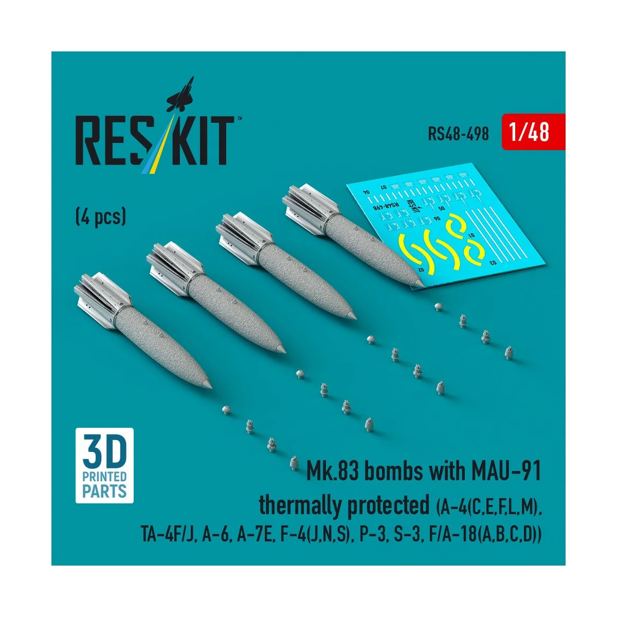 Mk.83 bombs with MAU-91 thermally protected (4 pcs) (A-4(C, E, F, L...
