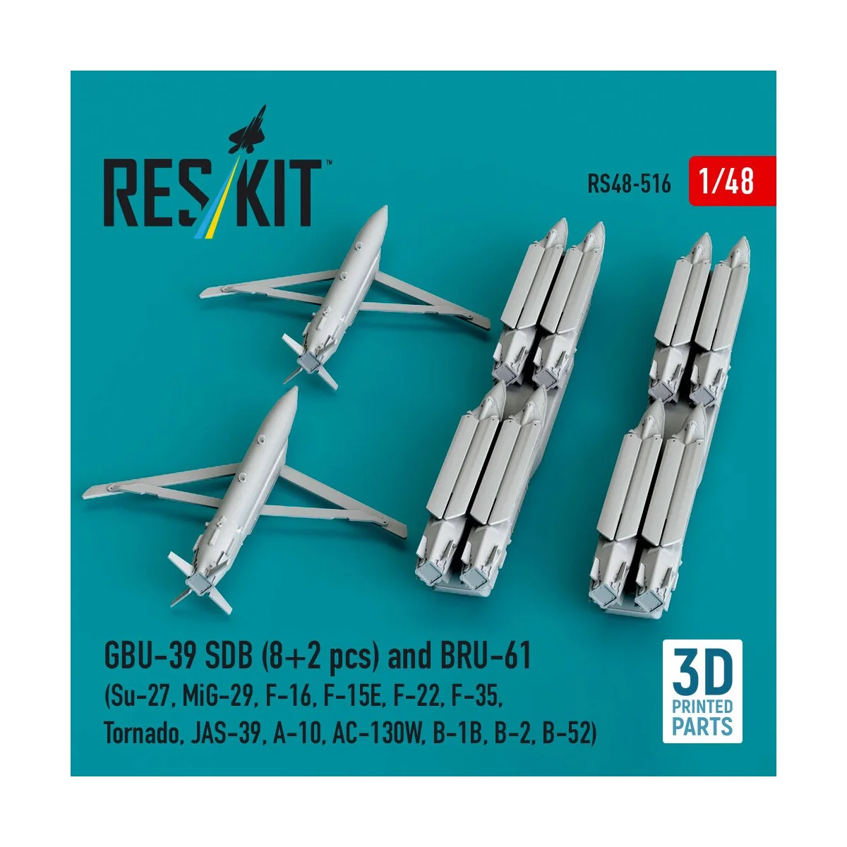 GBU-39 SDB (8 pcs) and BRU-61 (2 pcs) (Su-27, MiG-29, F-16, F-15E, ...