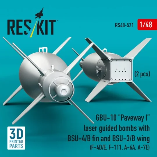 GBU-10 Paveway I laser guided bombs with BSU-4/B fin and BSU-3/B wi...