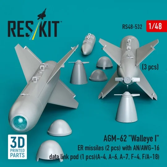 AGM-62 Walleye I ER missiles (2 pcs) with AN/AWG-16 data link pod (...