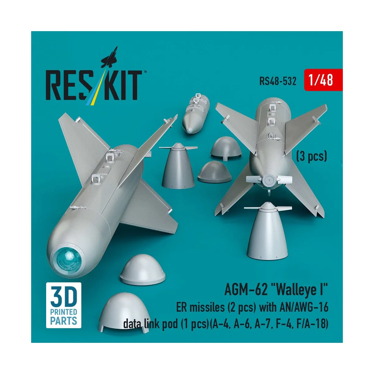 AGM-62 Walleye I ER missiles (2 pcs) with AN/AWG-16 data link pod (...