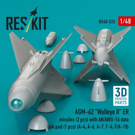 AGM-62 Walleye II ER missiles (2 pcs) with AN/AWG-16 data link pod ...