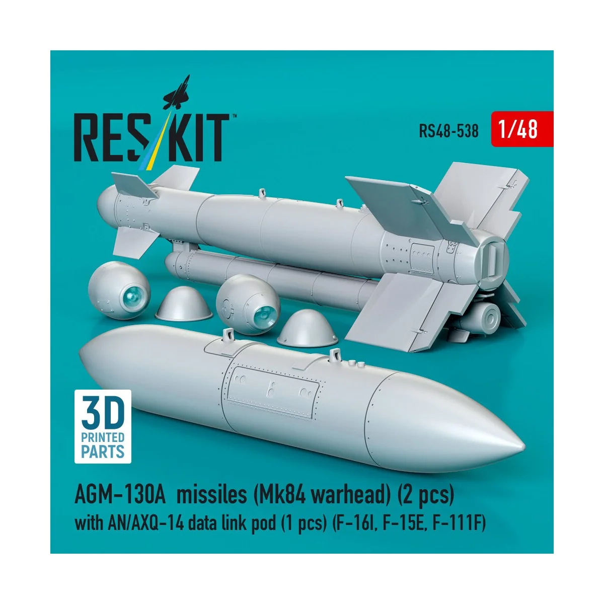 AGM-130A missiles (2 pcs) (Mk84 warhead) with AN/AXQ-14 data link p...