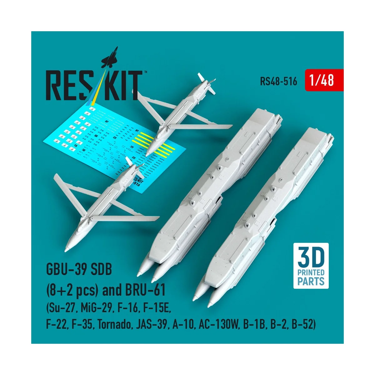 GBU-39 SDB (8 pcs) and BRU-61 (2 pcs) (Su-27, MiG-29, F-16, F-15E, ...