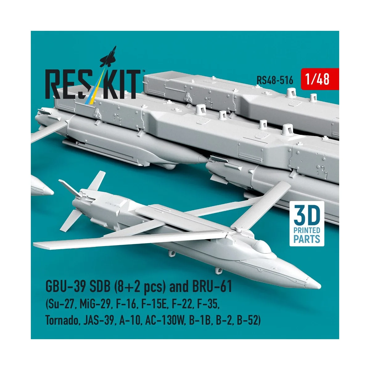 GBU-39 SDB (8 pcs) and BRU-61 (2 pcs) (Su-27, MiG-29, F-16, F-15E, ...