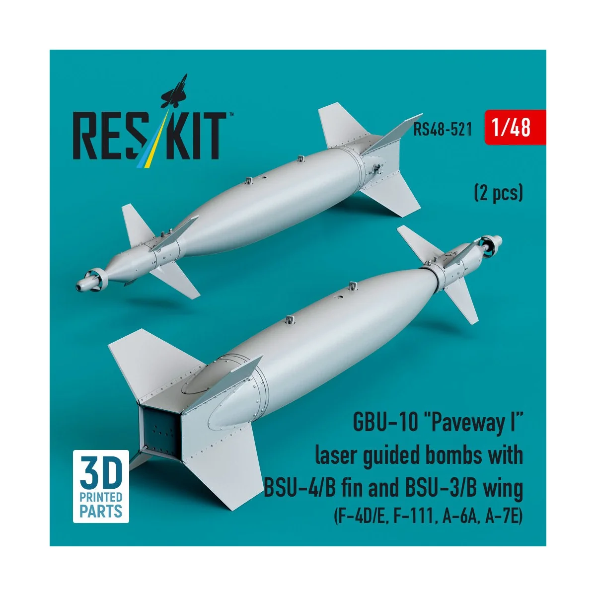GBU-10 Paveway I laser guided bombs with BSU-4/B fin and BSU-3/B wi...
