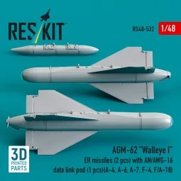 AGM-62 Walleye I ER missiles (2 pcs) with AN/AWG-16 data link pod (... 2