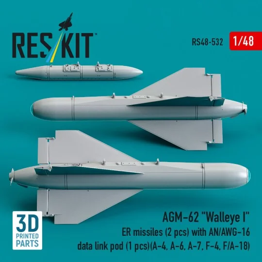 AGM-62 Walleye I ER missiles (2 pcs) with AN/AWG-16 data link pod (...