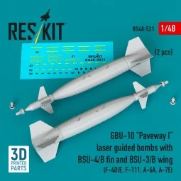GBU-10 Paveway I laser guided bombs with BSU-4/B fin and BSU-3/B wi...