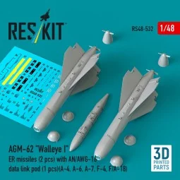 AGM-62 Walleye I ER missiles (2 pcs) with AN/AWG-16 data link pod (...