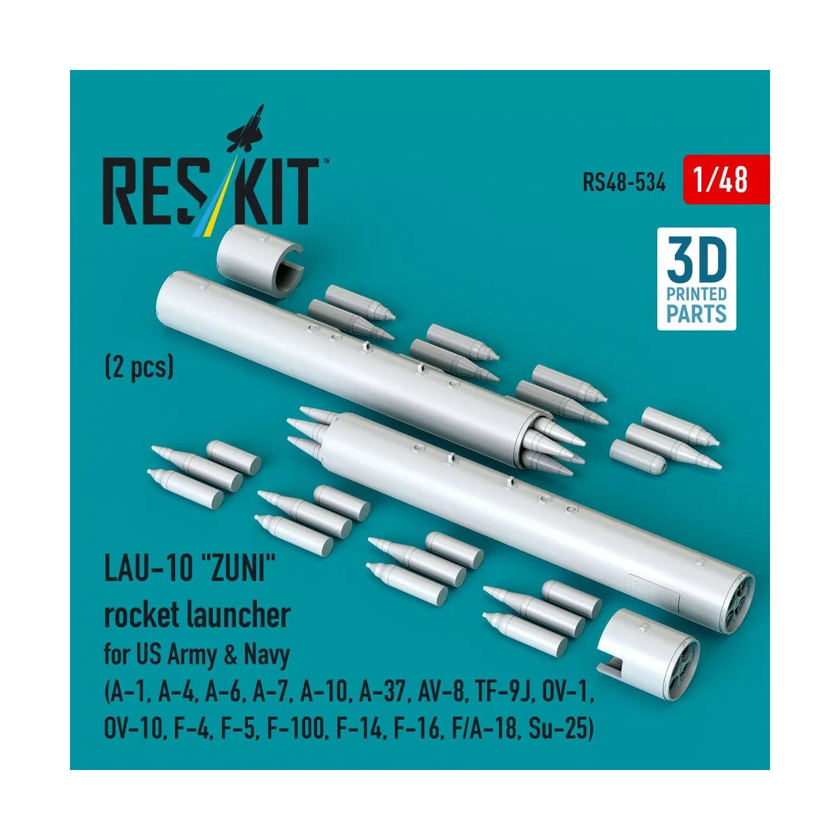 LAU-10 ZUNI rocket launcher for US Army & Navy (2 pcs) (A-1, A-4, A...