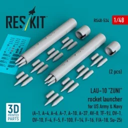 LAU-10 ZUNI rocket launcher for US Army & Navy (2 pcs) (A-1, A-4, A...