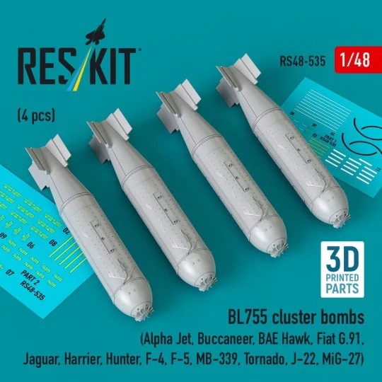BL755 cluster bombs (4 pcs) (Alpha Jet, Buccaneer, BAE Hawk, Fiat G...