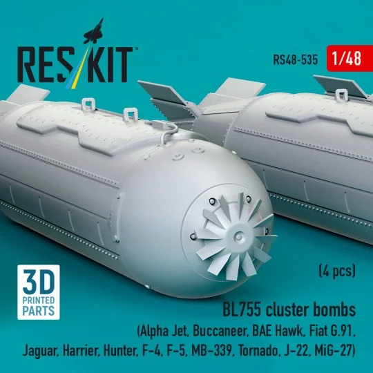 BL755 cluster bombs (4 pcs) (Alpha Jet, Buccaneer, BAE Hawk, Fiat G...
