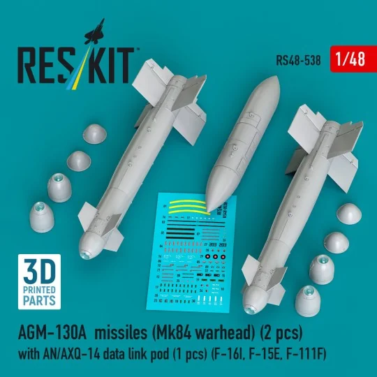 AGM-130A missiles (2 pcs) (Mk84 warhead) with AN/AXQ-14 data link p...