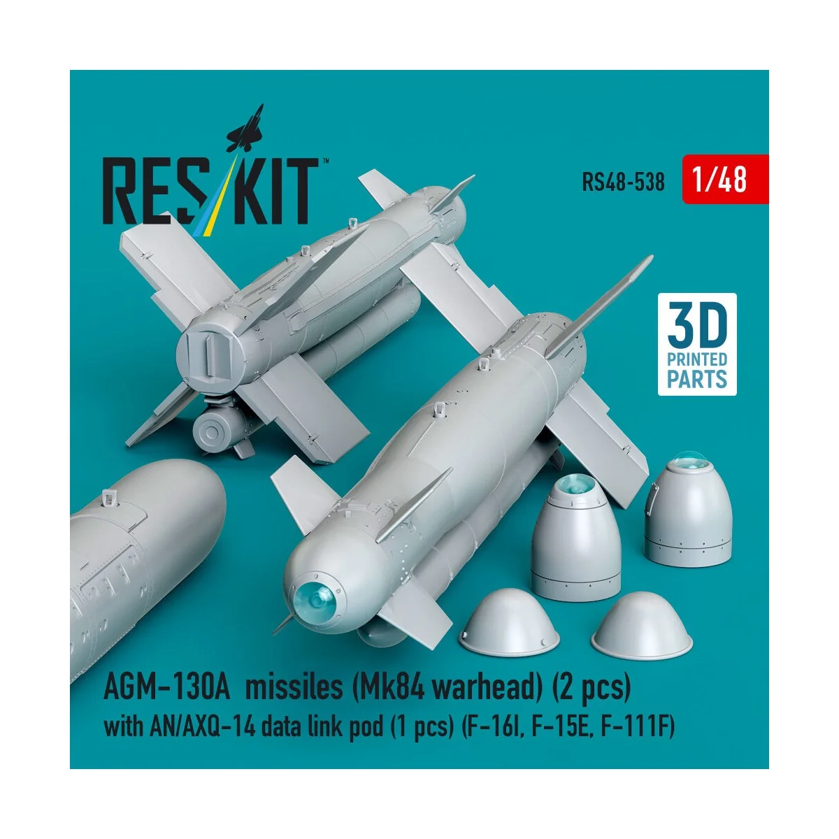 AGM-130A missiles (2 pcs) (Mk84 warhead) with AN/AXQ-14 data link p...