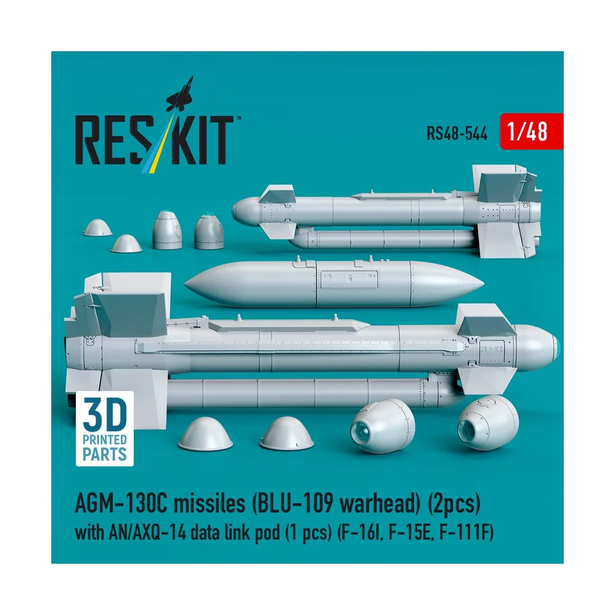 AGM-130C missiles (2 pcs) (BLU-109 warhead) with AN/AXQ-14 data lin...