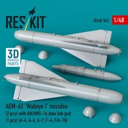 AGM-62 Walleye I missiles (2 pcs) with AN/AWG-16 data link pod (1 p...