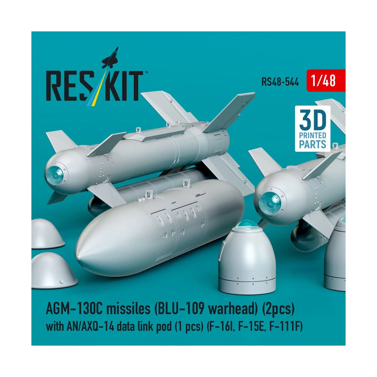 AGM-130C missiles (2 pcs) (BLU-109 warhead) with AN/AXQ-14 data lin...