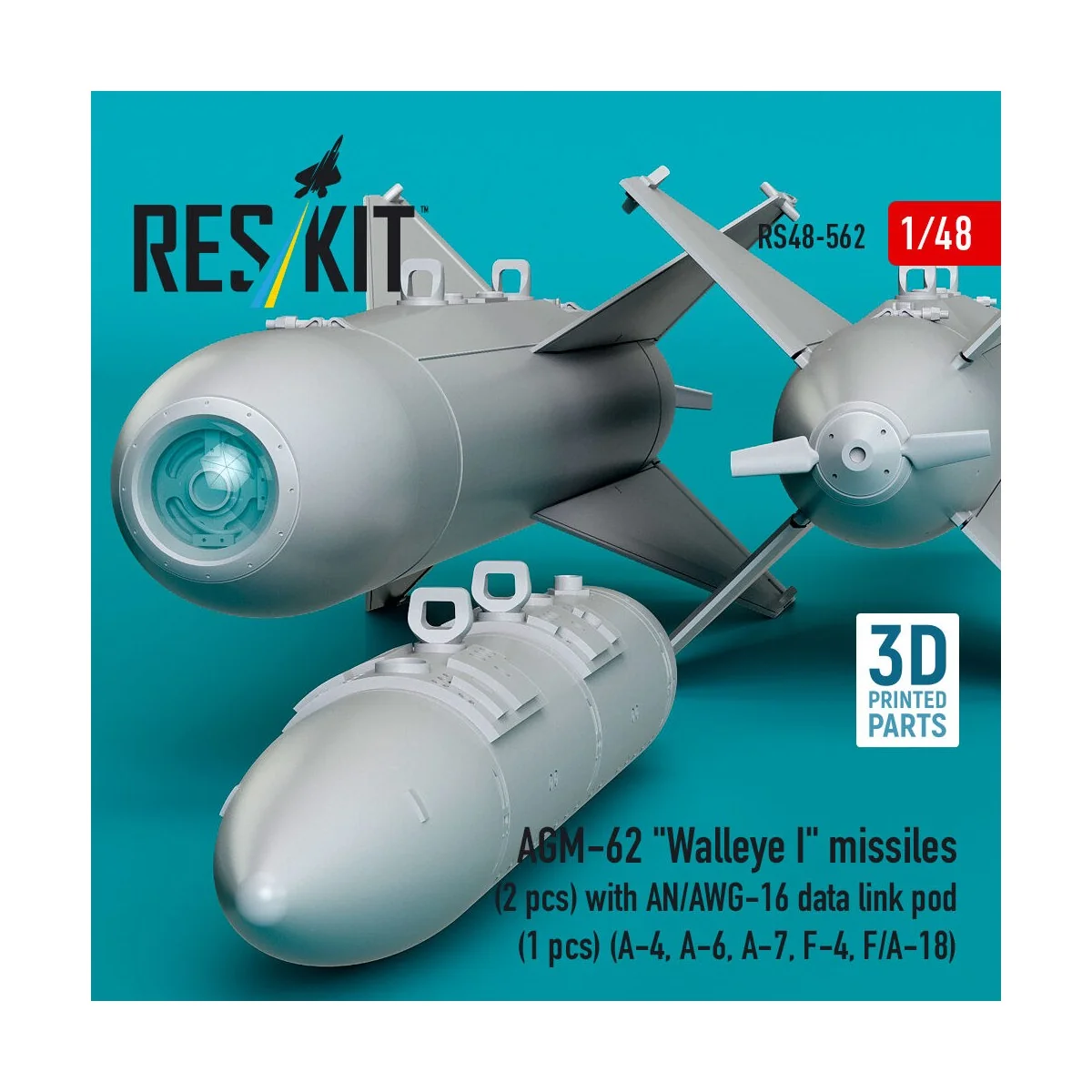 AGM-62 Walleye I missiles (2 pcs) with AN/AWG-16 data link pod (1 p...