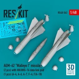 AGM-62 Walleye I missiles (2 pcs) with AN/AWG-16 data link pod (1 p...