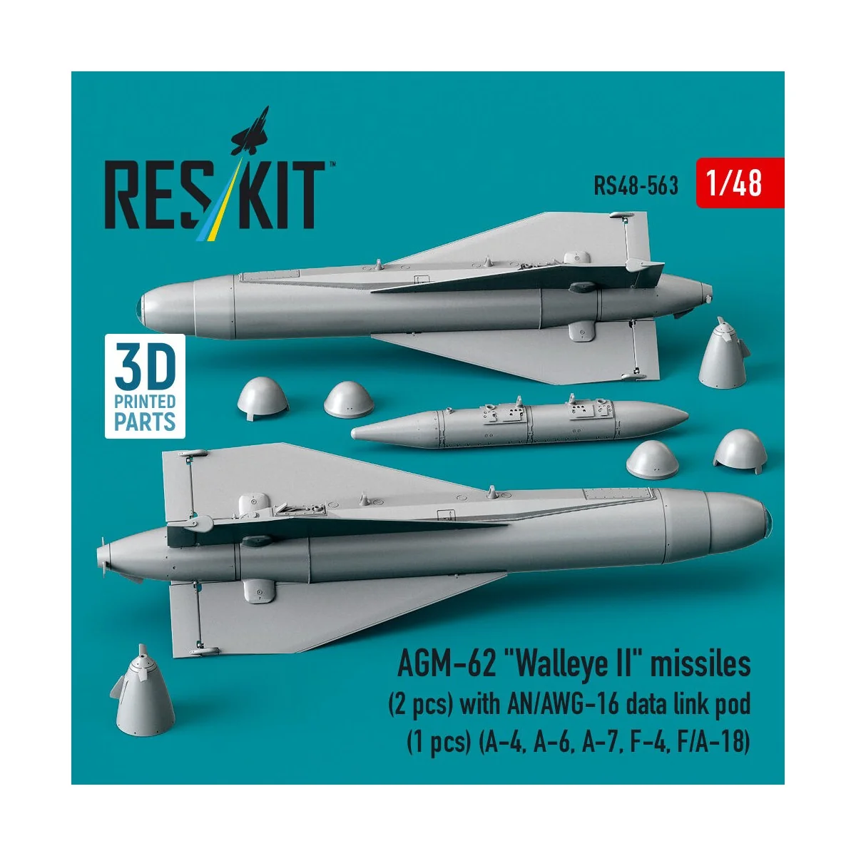 AGM-62 Walleye II missiles (2 pcs) with AN/AWG-16 data link pod (1 ...