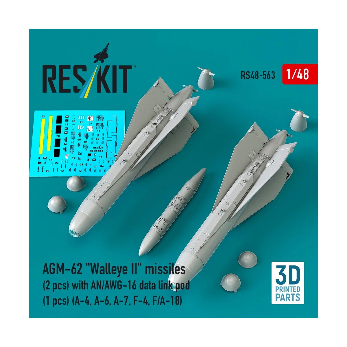 AGM-62 Walleye II missiles (2 pcs) with AN/AWG-16 data link pod (1 ...