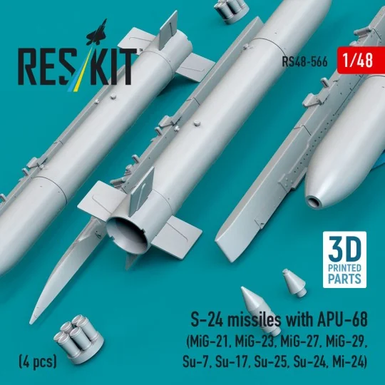 S-24 missiles with APU-68 (4 pcs) (MiG-21, MiG-23, MiG-27, MiG-29, ...